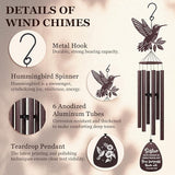 Aurahouse Sister Mothers Day Birthday Gifts, 37'' Sister Wind Chimes for Sisters, Sisters Gift from Sister Brother for Christmas, Bronze