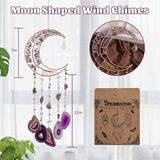 Amethyst Dream Catchers, Dreamocean Moon Tree of Life Dream Catcher Crystal Wind Chimes Sun Catcher Hanging Window Wall Decor Yoga Meditation Gifts for Adults Girls