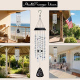 32'' Memorial Wind Chimes for Outside Butterfly Sympathy Wind Chimes Memorial Gift for Loss of Loved One Mother Father Husband Bereavement Chimes