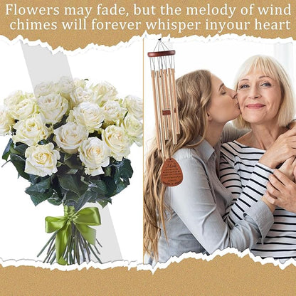 Mom Gifts Wind Chimes - Gifts for Mom from Daughter Son, Birthday Christmas Thanksgiving Mothers Day Love Reminder Present Idea, Wind Chimes for Outside Garden Decor