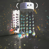 Automatic Rotating Suncatchers for Windows Hanging, Crystal Auto Rotating Rainbow Maker for Window, Clear Crystal Prism Sun Catcher, Easter Gift, Gift for Mom, Home Decor(Color-style1)