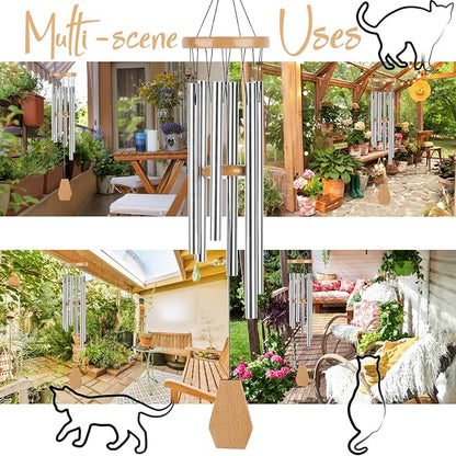 Dog Memorial Gifts Wind Chime, Cat Memorial Gift for Loss of Pet, Loss of Dogs Sympathy Gift, In Memory of Pets Dog Cat Passing Away, Pets Remembrance Bereavement Gifts,Cats Grieving Dogs Pet Sympathy