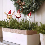 Christmas Metal Garden Stakes 3-Piece Set – Vintage Style Snowman, Reindeer & Santa Outdoor Yard Decorations, Hand-Painted Rustic Winter Lawn Porch Patio Decor for Home & Garden Lovers