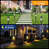 LETMY 12 Pack Solar Pathway Lights Outdoor, Solar Lights Outdoor Waterproof IP65, Bright Solar Garden Lights Outdoor, Auto On/Off Outdoor Solar Lights for Yard Walkway Driveway Landscape Garden Decor