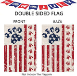 4th of July Garden Flag Dog Stars and Stripes Double Sided USA Flag Patriotic Memorial Day Independence Day Yard Outdoor Decorations 12.5x18 Inch