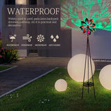 69" Metal Wind Spinners Outdoor with Plant Rack,3 Legs Colorful Windmill for Yard, Kinetic Yard Art, Waterproof Large Wind Sculptures for Garden Backyard Outdoor Decor Lawn Ornaments for Outside