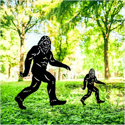 15.8 inch Bigfoot Metal Outdoor Decor Big Foot Sasquatch Gifts for Men Dad Women Bigfoot Silhouette Statues for Outside, Patio, Lawn, Yard Art, Forests, Yard Display, Garden Decorations
