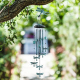 Monsiter QE Outdoors Wind Chimes with 4 Aluminum Tubes - Dragonfly S Hook, Wind Bells Hanging Decorate for Patio, Garden, Backyard or Porch