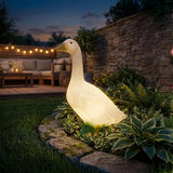 Union Products Light Up Wild Goose Lawn and Garden Statue, 23 Inch Tall, White - Illuminated Animal Outdoor Art for Yard, Patio, or Porch Decor, Seasonal Outfit Compatible