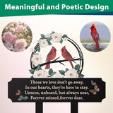 Cemetery Decorations for Grave, Grave Markers for Cemetery for Humans with Cardinal & Memorial Flowers Decor, Metal Memorial Plaques for Outdoors, Gravesite Decorations as Sympathy Gifts