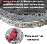 Memorial Garden Stones Red Cardinal Sympathy Gifts for Loss of Loved One - Outside Bereavement Memory Plaques Christmas Outdoors Home Decor Stepping Stone