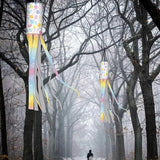 Jeiento Rainbow Bunny Colorful Eggs Windsock Set of 2 Happy Easter Day Windsock Flag Holiday Party Supplies Outdoor Hanging Decoration 40" Wind Socks for Farmhouse Lawn Yard Home Garden
