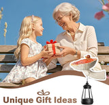 Etlemonde Solar Mushroom Garden Statue, Cute Hand-Painted Resin Decoration with Snail & Lantern, Waterproof Outdoor Ornament, Perfect Fairy Garden Decor & Unique Gift(Red)