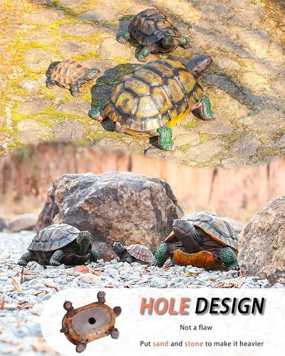 Turtle Statue, Resin Garden Sculpture Indoor/Outdoor Yard Lawn Ornament,Home Decor (Medium)