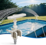 Pool Fountain for Above Ground Pools, Pool Sprinkler Upgraded 360° Adjustable Spray, Pool Water Fountain Swimming Accessories, Cooling & Relaxation (Beige)