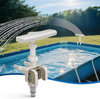 Pool Fountain for Above Ground Pools, Pool Sprinkler Upgraded 360° Adjustable Spray, Pool Water Fountain Swimming Accessories, Cooling & Relaxation (Beige)