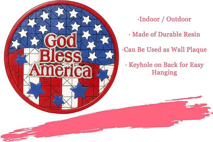 Spoontiques - Garden Décor - Americana Stepping Stone - Decorative Stone for Garden