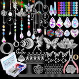 JYNTERPLAY 434Pcs Sun Catchers DIY Making Kit for Adults Arts and Crafts Crystal Suncatcher Hanging Prism Rainbow Maker for Indoor Window Garden Christmas Decor Fairy Lotus