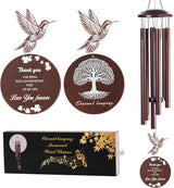 Outdoor Wind Chimes, 37 inch, Hummingbird Windchime, Suitable for Home Decoration, can be Used in Gardens, patios, Balconies, etc. Gift That Expresses Sympathy for Mothers, Grandmothers or Friends.