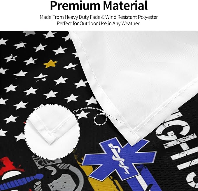 No One Fights Alone Flag 3 X 5 Ft Polyester with Brass Grommets For Lawn Patio Yard Garden Home Outdoor Decor Fade Resistant Banner