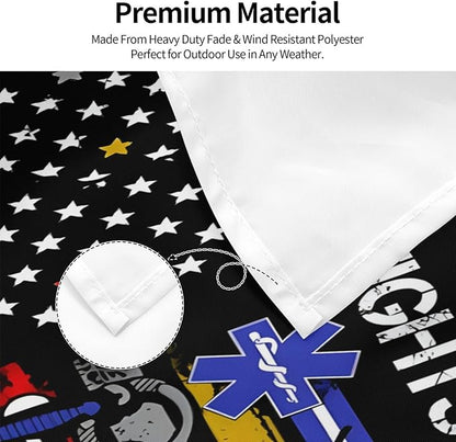 No One Fights Alone Flag 3 X 5 Ft Polyester with Brass Grommets For Lawn Patio Yard Garden Home Outdoor Decor Fade Resistant Banner
