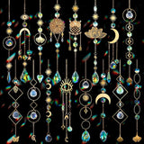 16 pcs Crystal Suncatcher, Colorful Suncatchers Sun Catchers Indoor Window Hanging Ornaments for Home Garden Ceiling Christmas Party Wedding Indoor Outdoor Decoration Prism Rainbow Maker