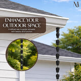 Monarch Rain Chains Aluminum Multi Cube Black Rain Chains for Gutters – 8.5 ft Black Decorative Rainchain Outdoor Durable Heavy Duty Gutter Chain Downspout, Modern Rainchains for Outside