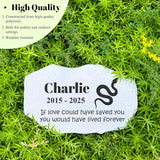Personalized Pet Memorial Stone - Loss Gift for Pet - Snake Headstone - Snake Tombstone - Garden Memorial Gifts Stone - Stepping Stone Outdoor