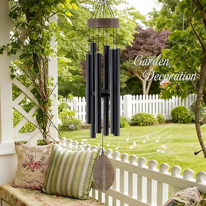 ASTARIN 36 Inch Wind Chimes for Outside, Tuned Metal Wind Chime for Outdoor Garden Patio, WindChimes Tuned Soothing Melodic Tones Windchimes Mom Dad Gift, All Metal Leaf Design Windchime