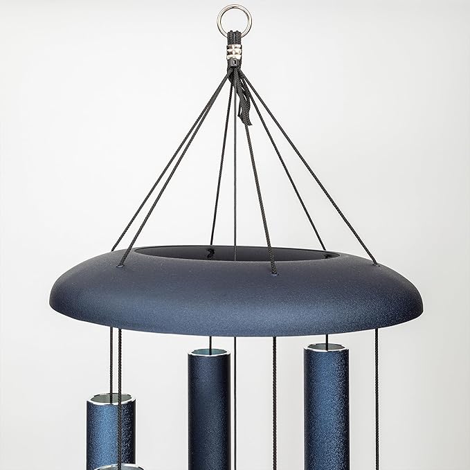 Corinthian Bells by Wind River - 56 inch Midnight Blue Wind Chime for Patio, Backyard, Garden, and Outdoor Decor (Aluminum Chime) Made in The USA