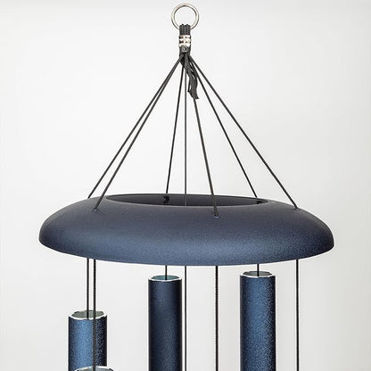 Corinthian Bells by Wind River - 56 inch Midnight Blue Wind Chime for Patio, Backyard, Garden, and Outdoor Decor (Aluminum Chime) Made in The USA