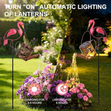 LOVERUIS Solar Watering Can Light with Fairy Pink Flamingo Gifts for Mon Solar Lantern Lights Decoration Outdoor Yard Art Patio Porch Lawn Valentine Decor Gift Women Wife
