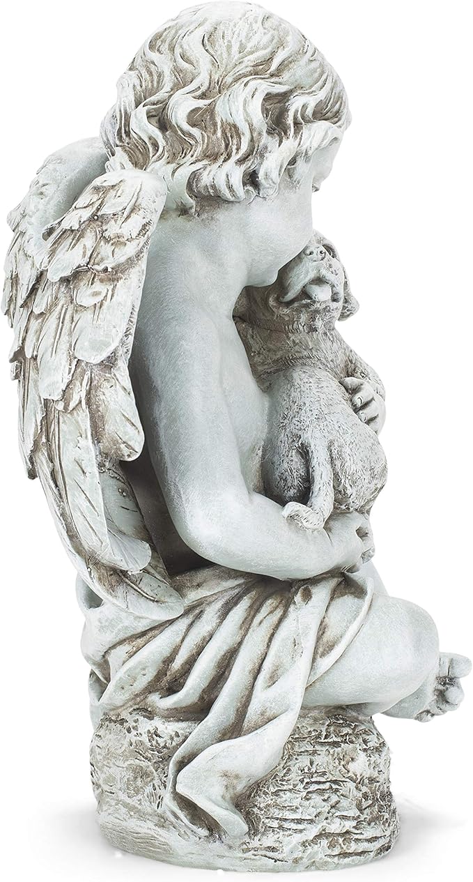 Joseph's Studio by Roman Cherub with Puppy Garden Statue, Garden Collection,