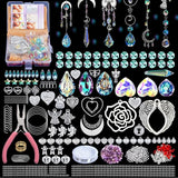 DIY Suncatcher Making Kits, 500 pcs Crystal Sun Catchers Crafts with Hooks Chains Pendants Rainbow Maker for Window Hanging Prism Indoor Outdoor Garden Party Decor