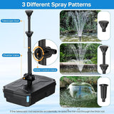 Antfraer Pond Filter Fountain Pump Kits with UV Clarifier, Pond Filter Box with 40W 660GPH Submersible Pump, KOI Pond Filter for Outdoor Ponds Garden Fountain Waterfall Aquarium Koi Pond
