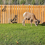 Garden Dog Statue Ornament, Metal German Shepherd Garden Stake Outdoor Black Dog Silhouette for Garden, Yard, Lawn (A)