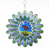 Animated Horse Wind Spinner | 3D Kinetic Hanging Wind Spinners & Sculptures, Garden Decoration Yard Ornament Outdoor Décor, Memorial Gift for Horse Lover, Men & Women