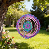 Stainless Steel Wind Spinner- 2Pcs 10 in Indoor Outdoor Garden Decoration, Unique Gift for Women, Men, Holidays (B)
