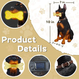 Doberman Solar Garden Statue - Outdoor Yard, Lawn, Patio Dog Decor - Unique Birthday Housewarming Gift for Dad, Mom, Men, Women