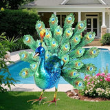 Ratuor Metal Peacock Decor Garden Statue Yard Art Outdoor Sculpture for Lawn Patio Backyard Decoration,Housewarming Birthday Gifts for Women