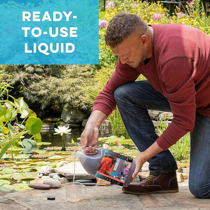 MICROBE-LIFT PL Pond and Outdoor Water Garden Cleaner, Safe for Live Koi Fish, Plant Life, and Decor, 1 Gallon