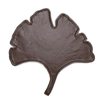 BRASSTAR Cast Iron Ginkgo Leaf Shape Modeling Stepping Stone Garden Lawn Flower Bed Outdoor Farmland Decor TQGJPT827