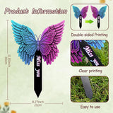 Butterfly Memorial Garden Stake - Metal Miss You Grave Decorations for Cemetery - Sturdy Thickened Remembrance Plaque, Vibrant Sympathy Gift for Loss of Loved One, Cemetery Grave Marker