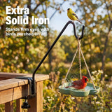 Kingsyard 2 Pack Middium Heavy Duty Deck Hook - 10 inch Metal Deck Railing Hooks for Hanging Bird Feeders, Planters, Suet Baskets, Lanterns, Wind Chimes