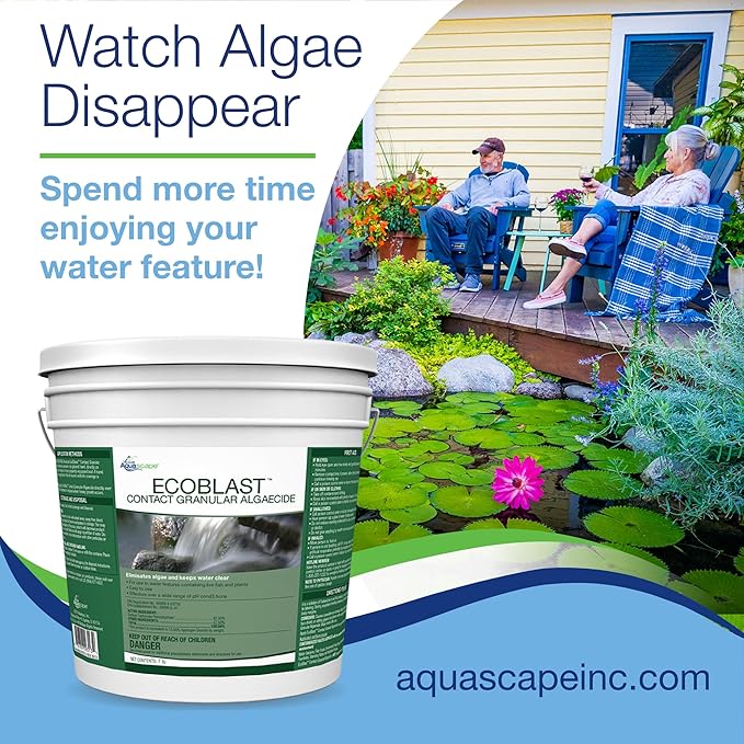 Aquascape EcoBlast Contact Granular Algaecide for Ponds, Waterfalls, Fountains, Streams, and Rocks, 8.8 oz / 250 g, 29311