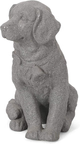 Dog Statue, Outdoor Dog Statue, Stone Gray, No Assembly Required