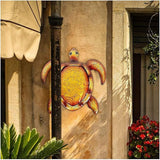 Sculpture Tabletop Metal Turtle Wall Decor Bathroom Glass Art Iron Sculpture Outdoor Blue Hanging Bedroom Patio Porch Or Fence