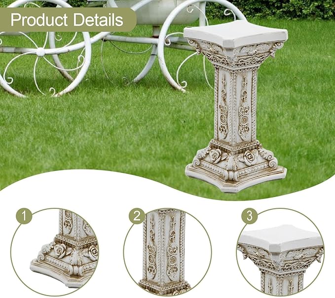 Roman Pillar Statue Sculpture Garden Pedestal Decorative Roman Column Statue Figurine for Party Indoor Outdoor Decoration