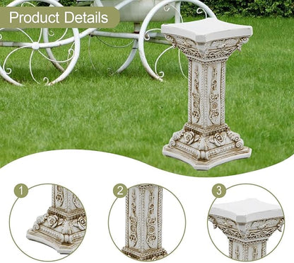Roman Pillar Statue Sculpture Garden Pedestal Decorative Roman Column Statue Figurine for Party Indoor Outdoor Decoration