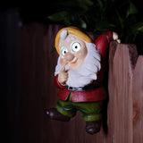Blazin' Solar Garden Gnome Decor | Patio Decorations Outdoor Lawn Ornaments | Solar Light Elf Figurine for Yard, Balcony, Deck | Weather Resistant | Patio Gift | Auto On/Off - (Red)